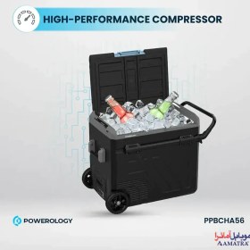 تصویر یخچال مسافرتی پاورولوژی مدل PPBCHA56 ظرفیت ۶۰ لیتر 