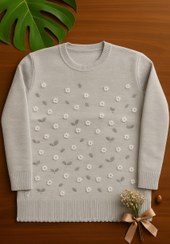 تصویر بافت دخترانه تمام گل 