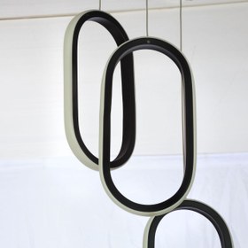 تصویر چراغ آویز چشمه نور مدل L6407/3BK با ۳ شعله 