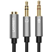 تصویر کابل تبدیل 1 به 2 صدا 3.5 میلی متر یوگرین مدل AV140 