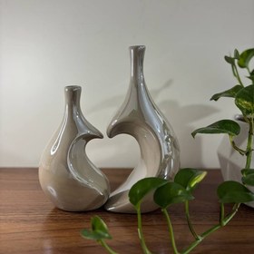 تصویر گلدان دکوراتیو مدل لاو سرامیکی لاستر Love