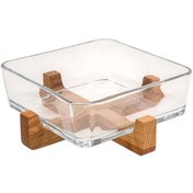 تصویر ظرف سرو لیمون مدل پایه چوبی کد HS5 