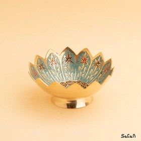 تصویر کاسه برنجی میناکاری مدل سرو 