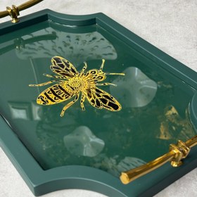 تصویر سینی طرح گوچی سبز 