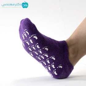 تصویر جوراب سیلیکونی پا اورجینال - بنفش ا Cracked leg jelly socks Cracked leg jelly socks