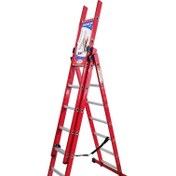 تصویر نردبان مخابراتی پرشین ۳ تکه ۹ متری ۳۴ پله 