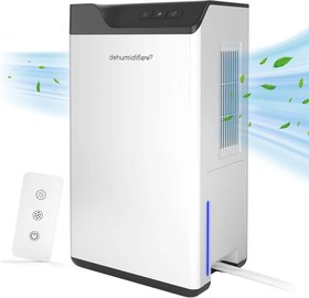 تصویر دستگاه رطوبت گیر ریموت دار ۲ لیتری برند kitette (بار آمازون) Dehumidifier, dual semiconductor dehumidifier, bathroom dehumidifier, remote control