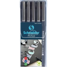 تصویر ست راپید اشنایدر ست راپید اشنایدر پایه آب ساخت آلمان مناسب طراحی و اسکچینگ روزمره رنگ مشکی ، قرمز سبز و آبی نوک 0/5 و 0/2 مشکی ، نوک 0/5 آبی ، قرمز مشکی و سبز