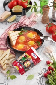 تصویر کنسرو املت نیمه آماده اروم آدا وزن ۱۳۰ گرم بسته ۶ عددی 