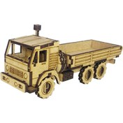 تصویر پازل چوبی سه بعدی کامیون 