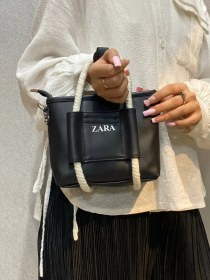 تصویر کیف دستی zara بند کنفی 