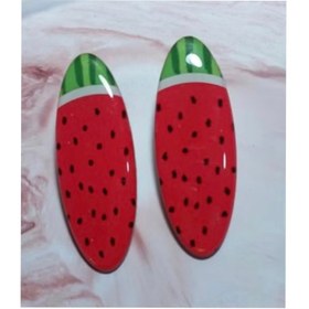 تصویر گیره سر یلدایی طرح هندوانه 