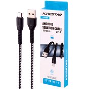 تصویر کابل تبدیل USB به MicroUSB کینگ استار مدل K119A طول 1.1 متر ا Kingstar K119A USB To MicroUSB Cable 1.1M Kingstar K119A USB To MicroUSB Cable 1.1M
