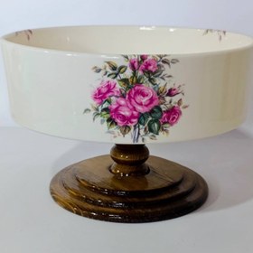 تصویر سرویس پذیرایی چوب و سرامیک ۴ تیکه 