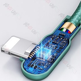 تصویر کابل تبدیل خم USB به لایتنینگ یوسمز مدل SJ455 با طول 1.2 متر 