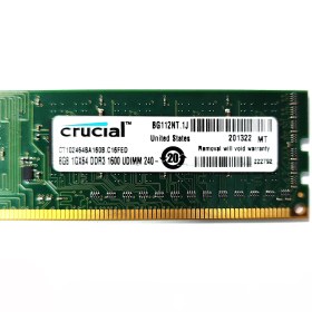 تصویر رم کامپیوتر RAM 8GB 1600 CRUCIAL RAM 8GB DDR3 1600 CRUCIAL