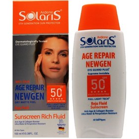 تصویر ضد آفتاب کالر نیوژن +SPF 50 آردن سولاریس AGE REPAIR NEWGEN ARDENE SOLARIS