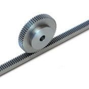 تصویر دنده شانه ای جک ریلی یک متری فولادی 