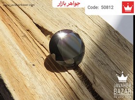 تصویر نگین موزانایت مشکی خوش تراش کد 50812 