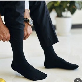 تصویر جوراب ساقدار مردانه نخی 