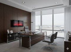 تصویر شومینه برقی 100×50 با گرما 