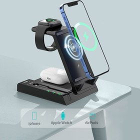 تصویر شارژر وایرلس 6 در 1 رسی Recci RW01 6 in 1 Wireless Charger 