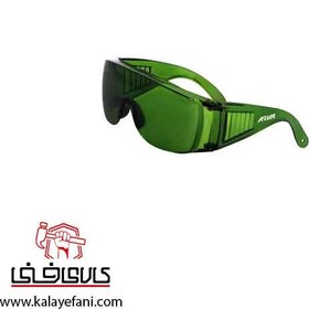 تصویر عینک ایمنی سبز آروا مدل ۸۱۴۲ Arva green safety glasses model 8142