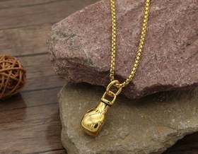 تصویر گردنبند بوکس فایتر مدل کد sp102 ا boxing-gold-steel-necklace boxing-gold-steel-necklace