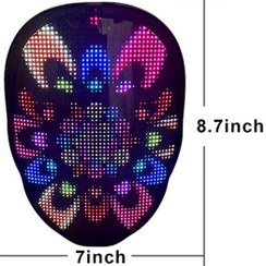 تصویر ماسک LED تغییر چهره LED Mask With Face Transforming-Light Up programmable mask,cool led mask,LED light up screen mask,led mad mask