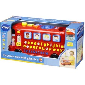 تصویر اتوبوس بازی با صداهای آوایی برند vtech Playtime Bus With Phonics