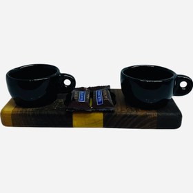 تصویر شات وسینی دونفره قهوه خوری Coffee shot and tray for two