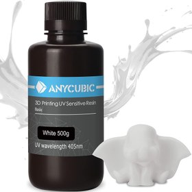 تصویر رزین رنگ سفید 500 گرمی ANYCUBIC 3D Printer Resin - ارسال 20 روز کاری 