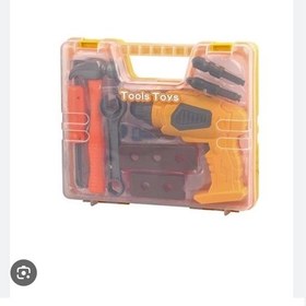 تصویر جعبه ابزار با دریل باطری خور tools toy 