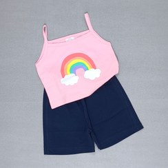 تصویر تاپ و شلوارک رنگین کمان 