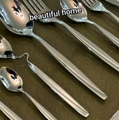 تصویر سرویس قاشق و چنگال یونیک ۱۴۴ پارچه مناسب ۲۴ نفر با جنس استیل 