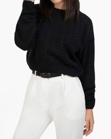 تصویر بافت کراپ زنانه یقه گرد کد L0902 