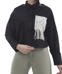 تصویر شومیز زنانه مشکی سرژه Serge کد 207349 