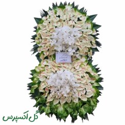 تصویر تاج گل دوطبقه کلاسیک گلنوش کد ۰۱۱۴ 