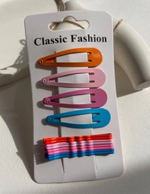 تصویر ست گیره و سنجاق سر رنگی 