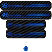 تصویر برچسب پارکابی خودرو لندمون کد LC047 MB مناسب برای هیوندای i20 مجموعه 4 عددی به همراه جاکلیدی 