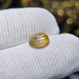 تصویر نگین سنگ یاقوت زرد معدنی کد : 35538 