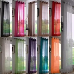 تصویر پرده حریر پذیرایی و اتاق خواب ( فقط پارچه ) رنگی در رنگ های متنوع با قیمت مناسب 