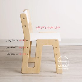 تصویر صندلی کودک چوبی دوستی 