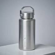 تصویر بطری آب سولوگناک - ماگ بوشکرفت Solognac Water bottle with screw cap bushcraft 1l stainless steel 