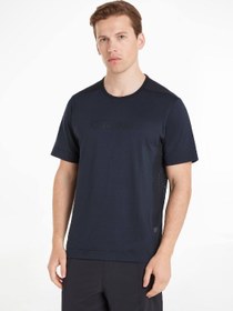 تصویر تی‌شرت مردانه کلوین کلاین - آستین کوتاه - ورزشی - پلی استر، مشکی برند Calvin Klein Calvin Klein Men's T-Shirt - Short Sleeves - Sportswear - Polyester , Black