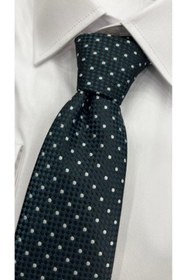 تصویر خرید اینترنتی کراوات و پاپیون مردانه سبز پیر کاردین P.C 26-K2 DOKUMA KUMAŞ DESENLİ KRAVAT