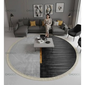 تصویر فرش گرد مدرن کد H447 