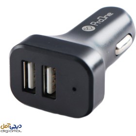 تصویر شارژر فندکی پرووان مدل PCG15i به همراه کابل لایتنینگ ProOne PCG15i Car charger