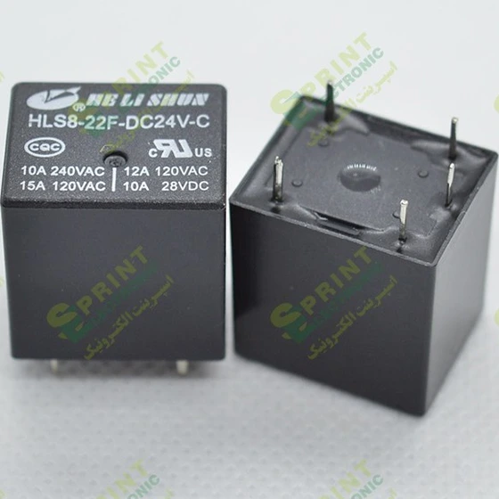 خرید و قیمت رله 24 ولت پایه میلون بلند 5 پایه 12 آمپر HLS8-22F-DC24V-C ...