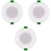 تصویر لامپ توکار 9 وات پارس شعاع توس مدل گلاریس دایره‌ای بسته سه عددی - سفید 